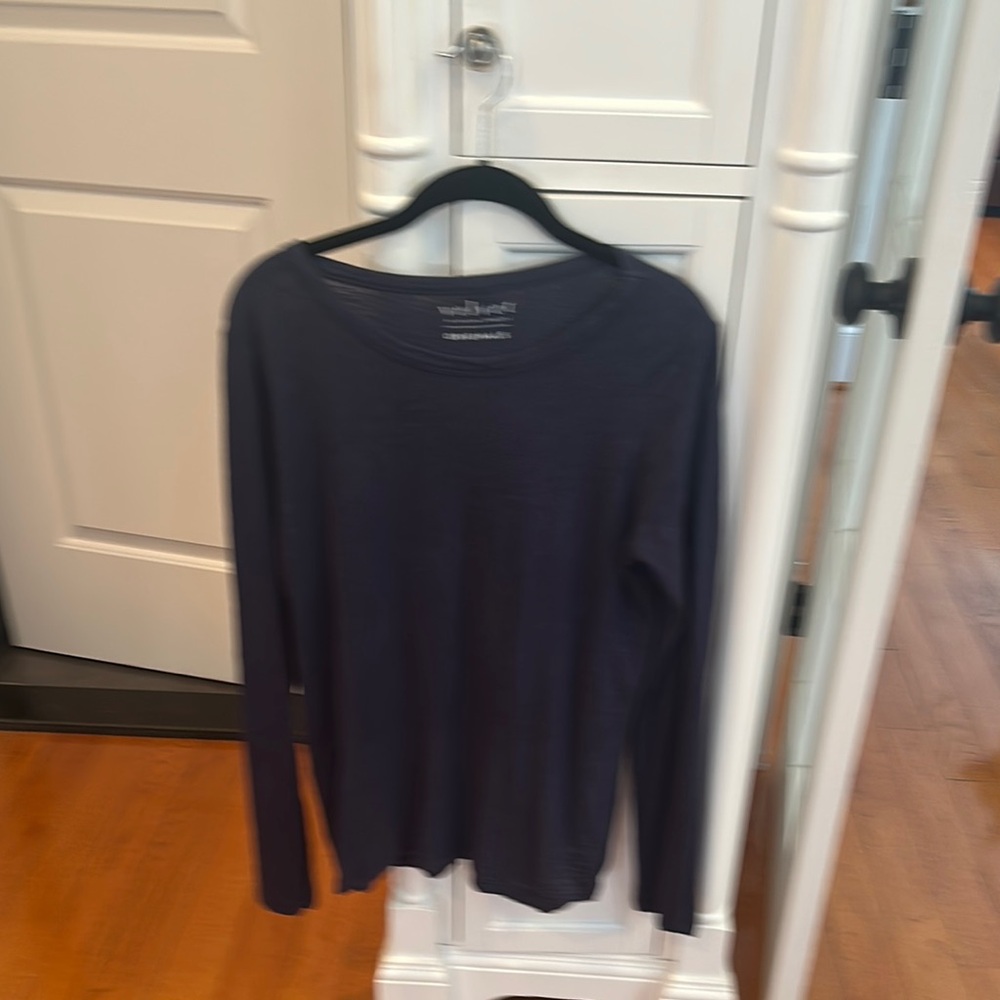 Velvet by Graham & Spencer Deep Blue Long Sleeve Tee